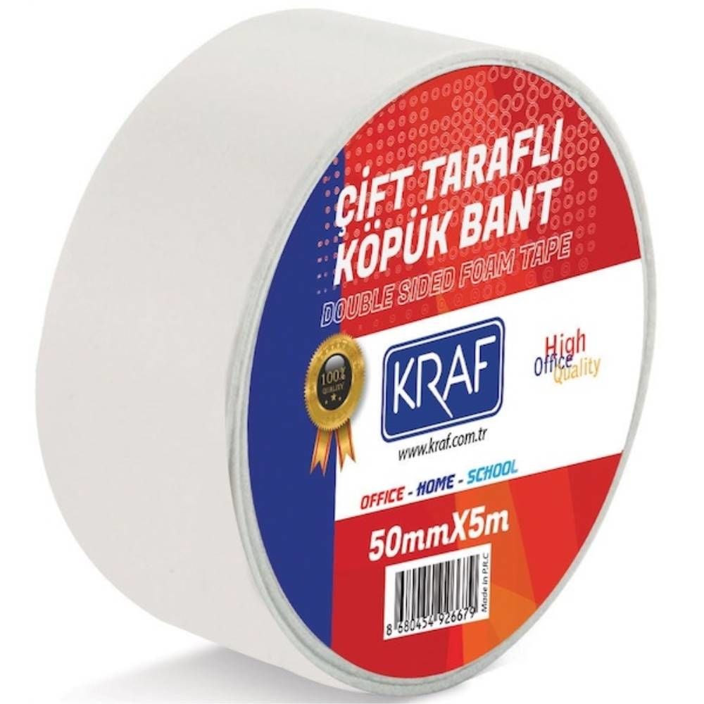 Kraf Çift Taraflı Köpük Bant 50Mm X 5M 5050G