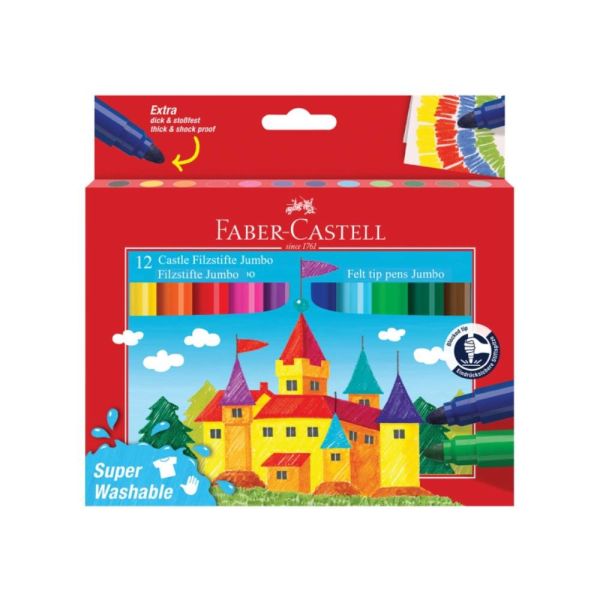 Faber Castell Keçeli Kalem Jumbo 12 Renk 154311