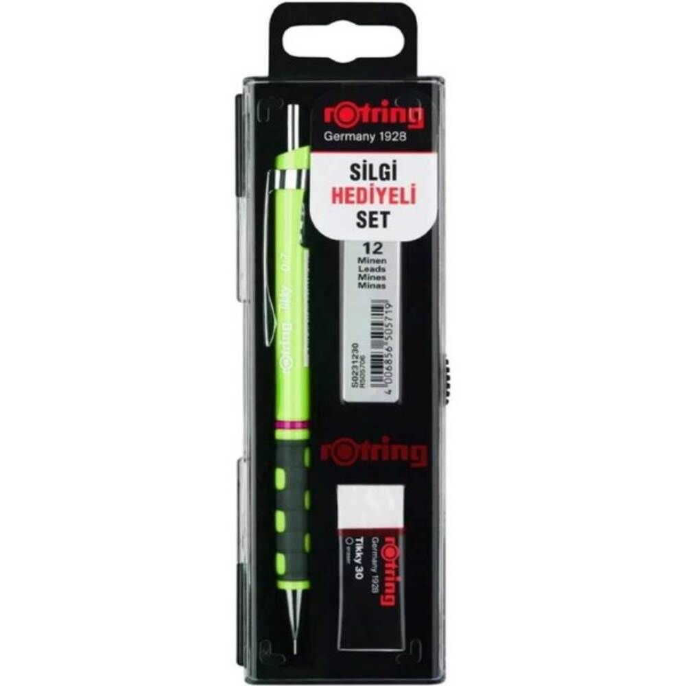 Rotring Tikky Versatil Kalem Seti 07 mm Limon Yeşil
