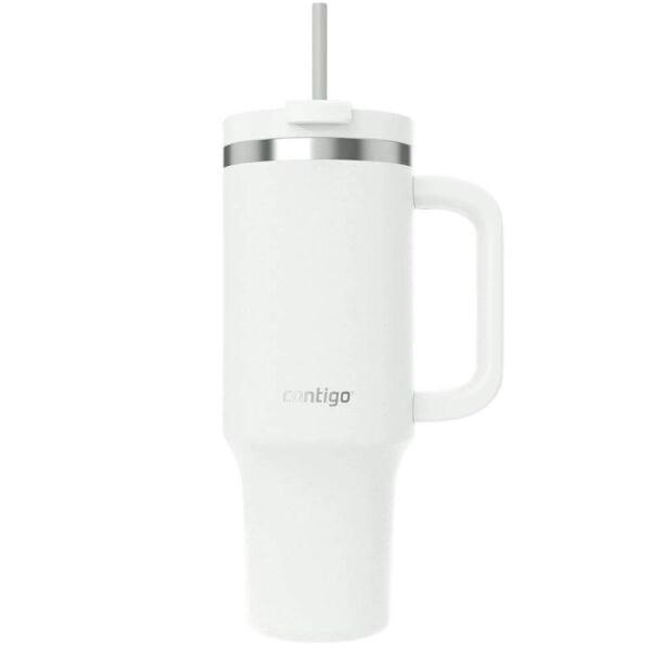 Contigo Streeterville Çelik Pipetli Tumbler Bardak 1200 ml Beyaz