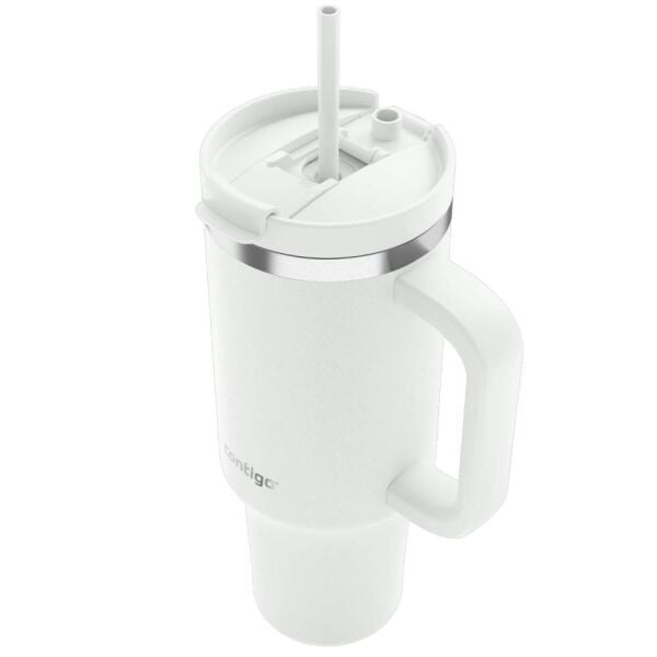 Contigo Streeterville Çelik Pipetli Tumbler Bardak 1200 ml Beyaz