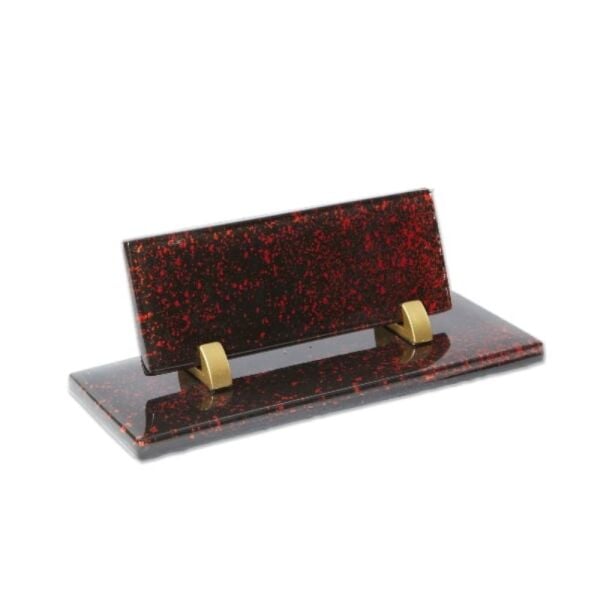 711 Renkli Cam Masa İsimliği Kırmızı