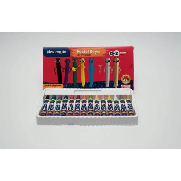 Kids Mode Yağlı Pastel Boya 12+2 Renk 100