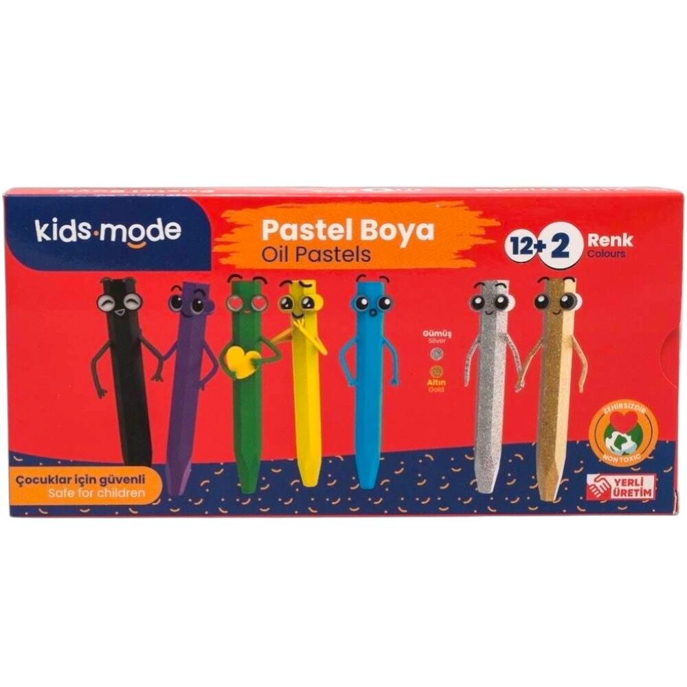 Kids Mode Yağlı Pastel Boya 12+2 Renk 100