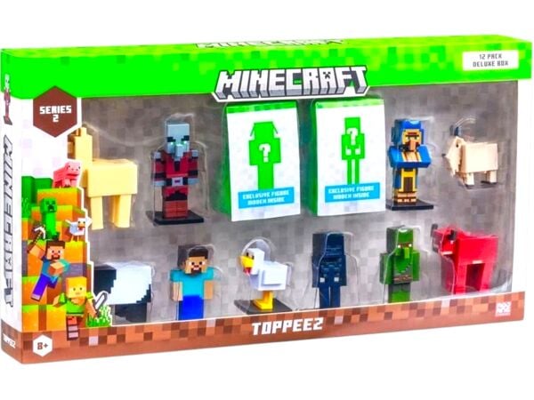 Minecraft 3D Figür Toppeez 12'li Deluxe Set MC2280