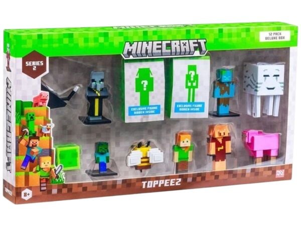 Minecraft 3D Figür Toppeez 12'li Deluxe Set MC2280