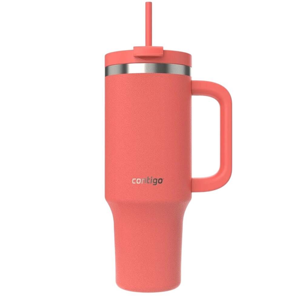 Contigo Streeterville Çelik Pipetli Tumbler Bardak 1200 ml Mercan