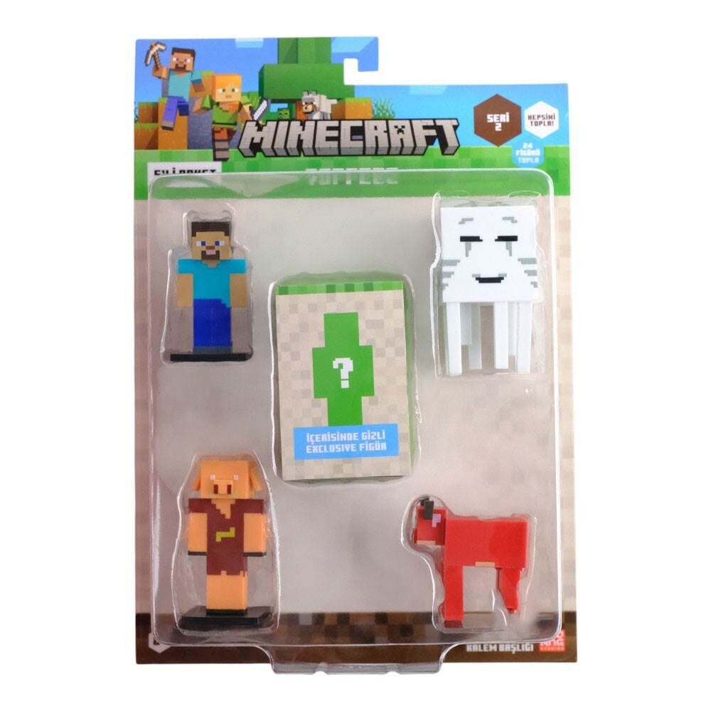 Minecraft 3D Figür Toppeez 5'li Set Model 3 MC2240