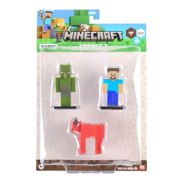 Minecraft 3D Figür Toppeez 3 lü Set Model 3 MC2020