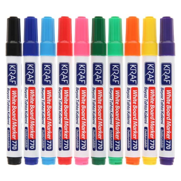 Kraf Beyaz Tahta Kalemi Doldurulabilir 770-10 10 Lu Set