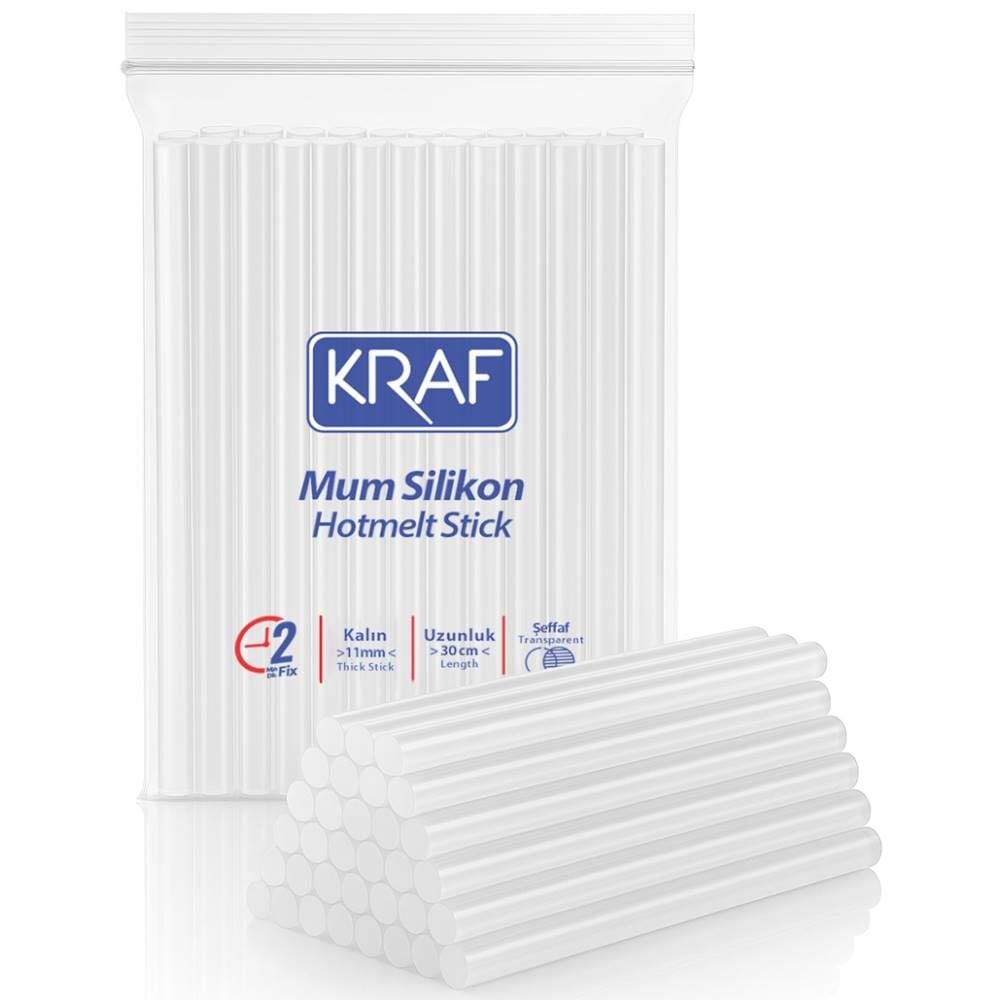 Kraf Silikon Şeffaf 30Cm Kalın 1 Kg 4011