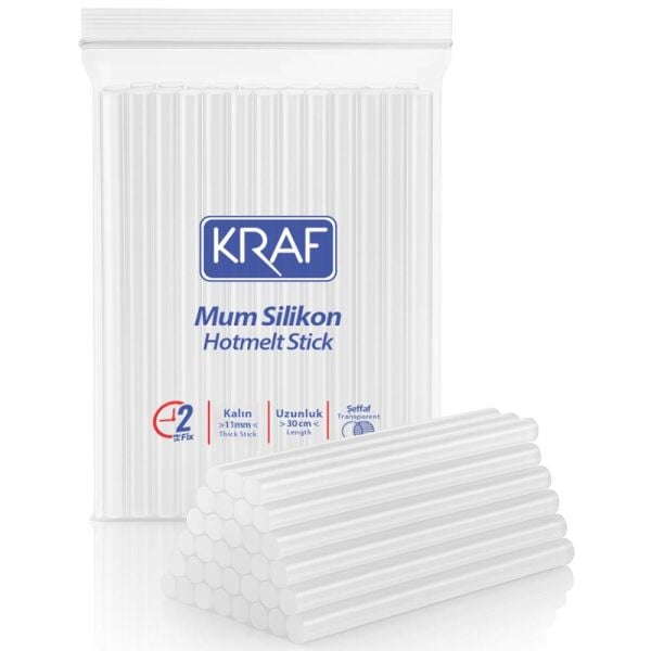 Kraf Silikon Şeffaf 30Cm Kalın 1 Kg 4011