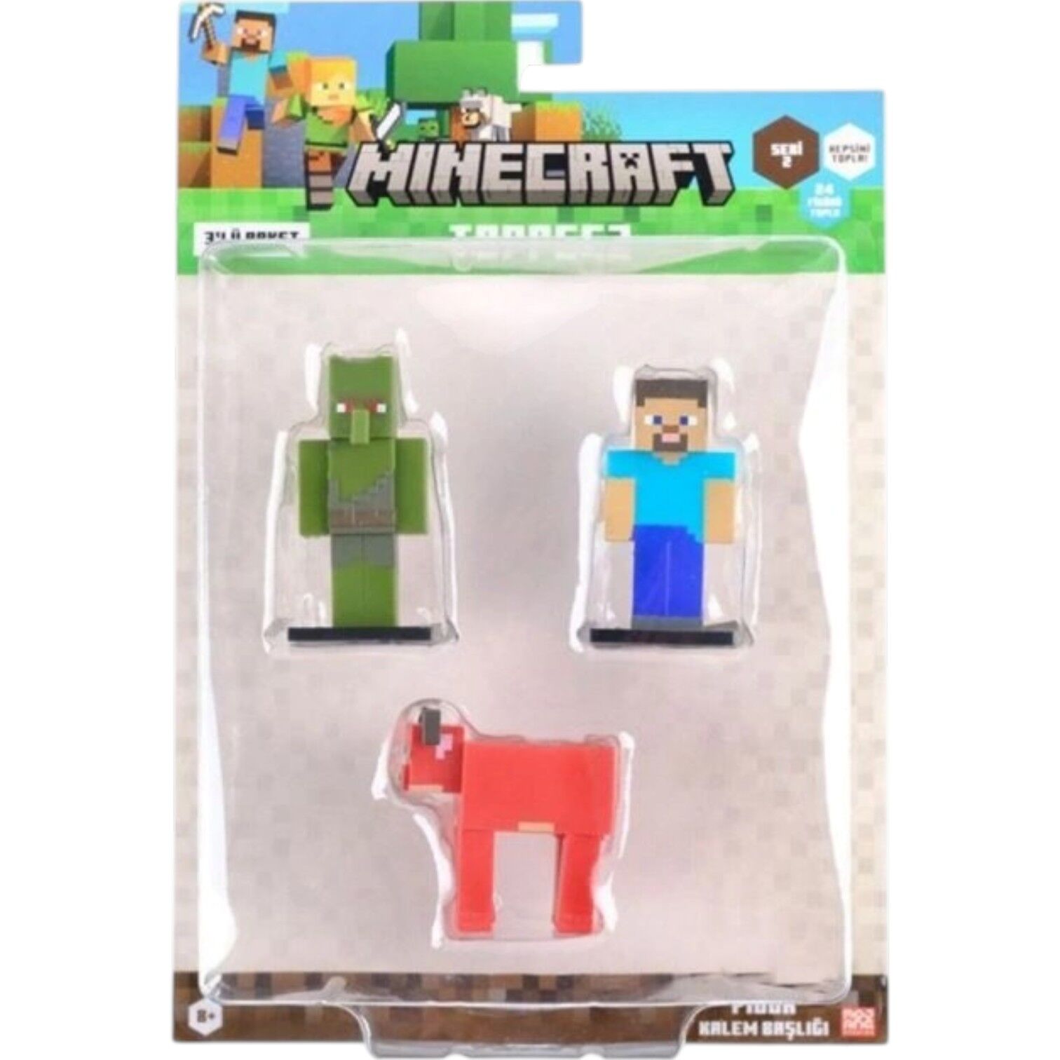Minecraft 3D Figür Toppeez 3 lü Set Model 3 MC2020