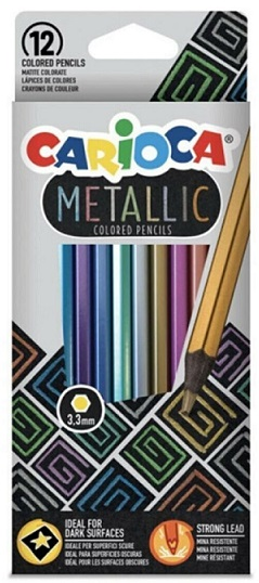 Carioca Metalik Kuru Boya Kalemi 12 Renk 43164
