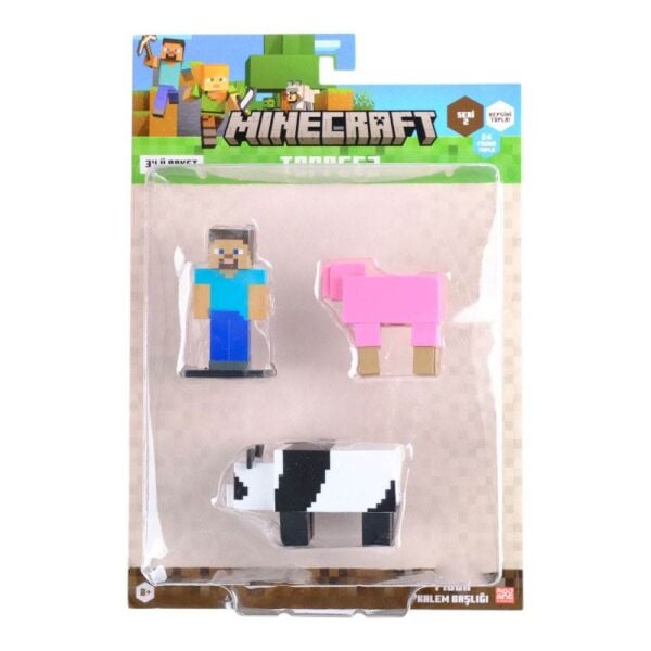 Minecraft 3D Figür Toppeez 3 lü Set Model 2 MC2020