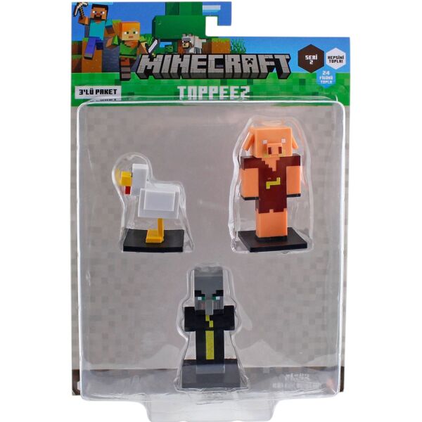 Minecraft 3D Figür Toppeez 3 lü Set Model 2 MC2020
