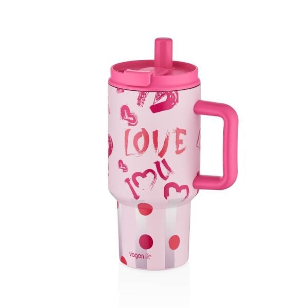 Vagonlife 800 ml Çelik Termos Matara VGN8138 Pembe