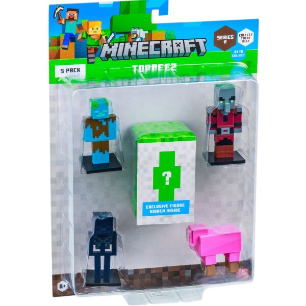 Minecraft 3D Figür Toppeez 5'li Set Model 6 MC2240