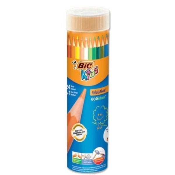 Bic Evolution Kuru Boya 24 + 1 Renk Tüp 958190
