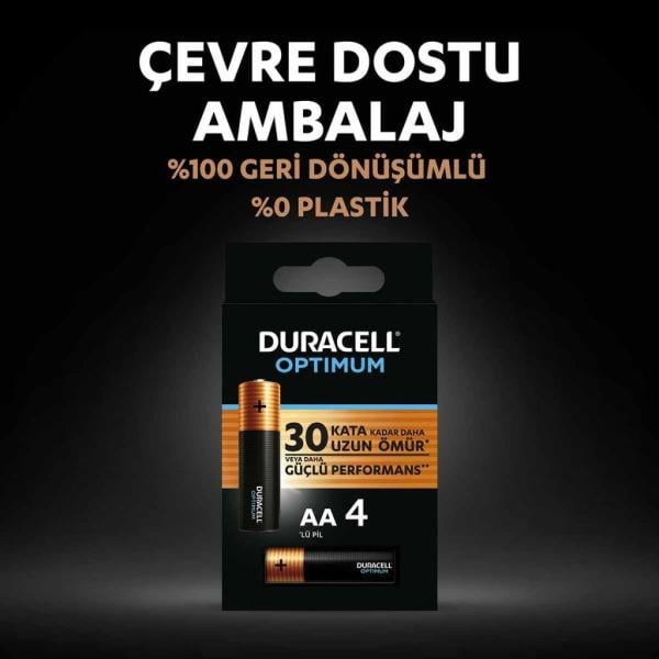 Duracell Kalem Pil Optimum AA 4 lü