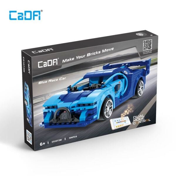 CADA Blue Race Car 325 Parça Blok Oyuncak C51073W