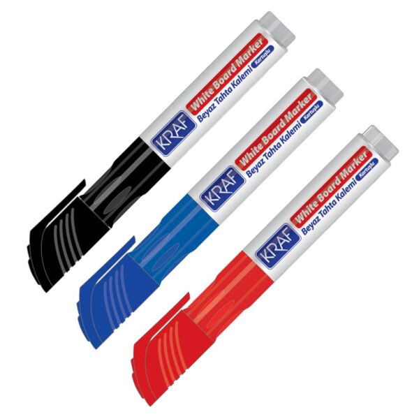 Kraf Beyaz Tahta Kalemi Kartuşlu 776 Kırmızı