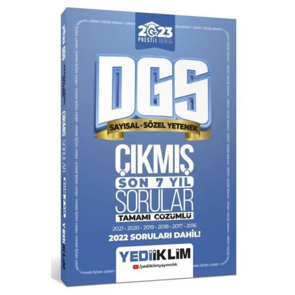 Yediiklim DGS 2023 Çıkmış Sorular Son 7 Yıl Çözümlü
