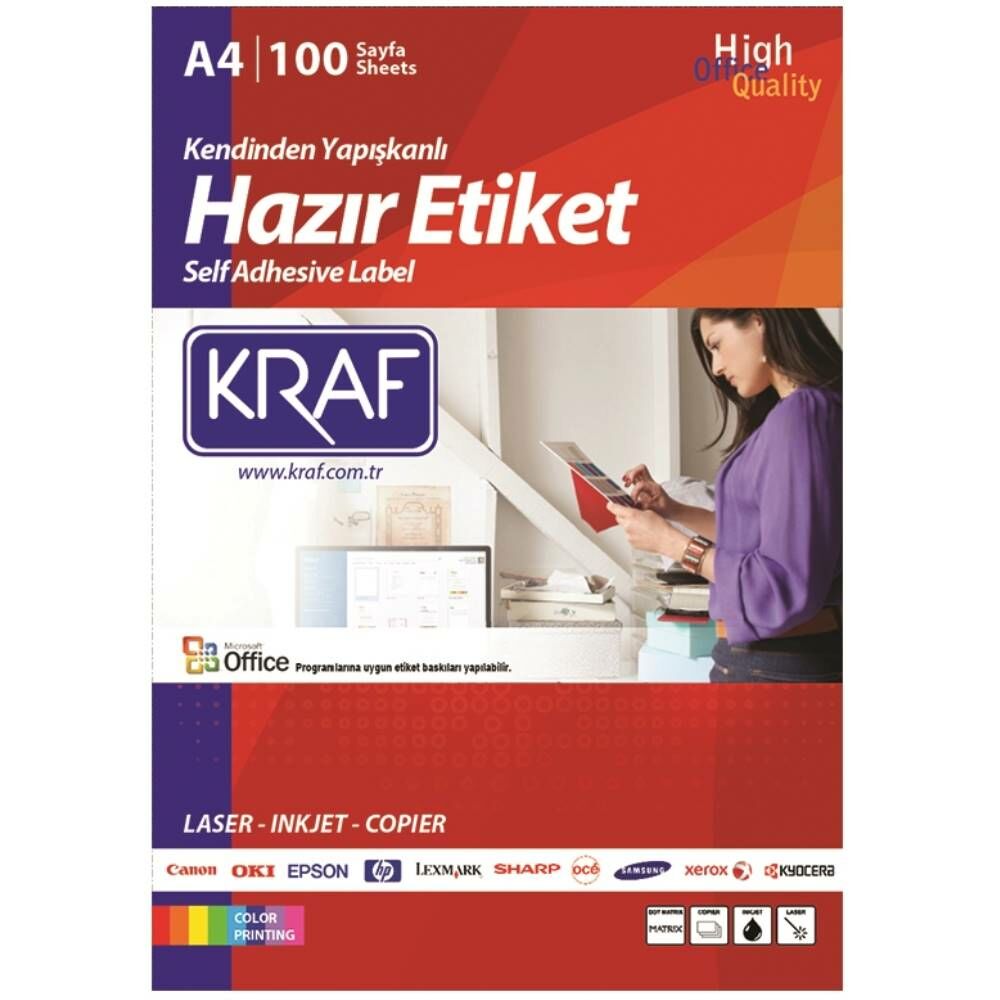 Kraf Laser Etiket Kf-2035 52.5 X 33 Mm