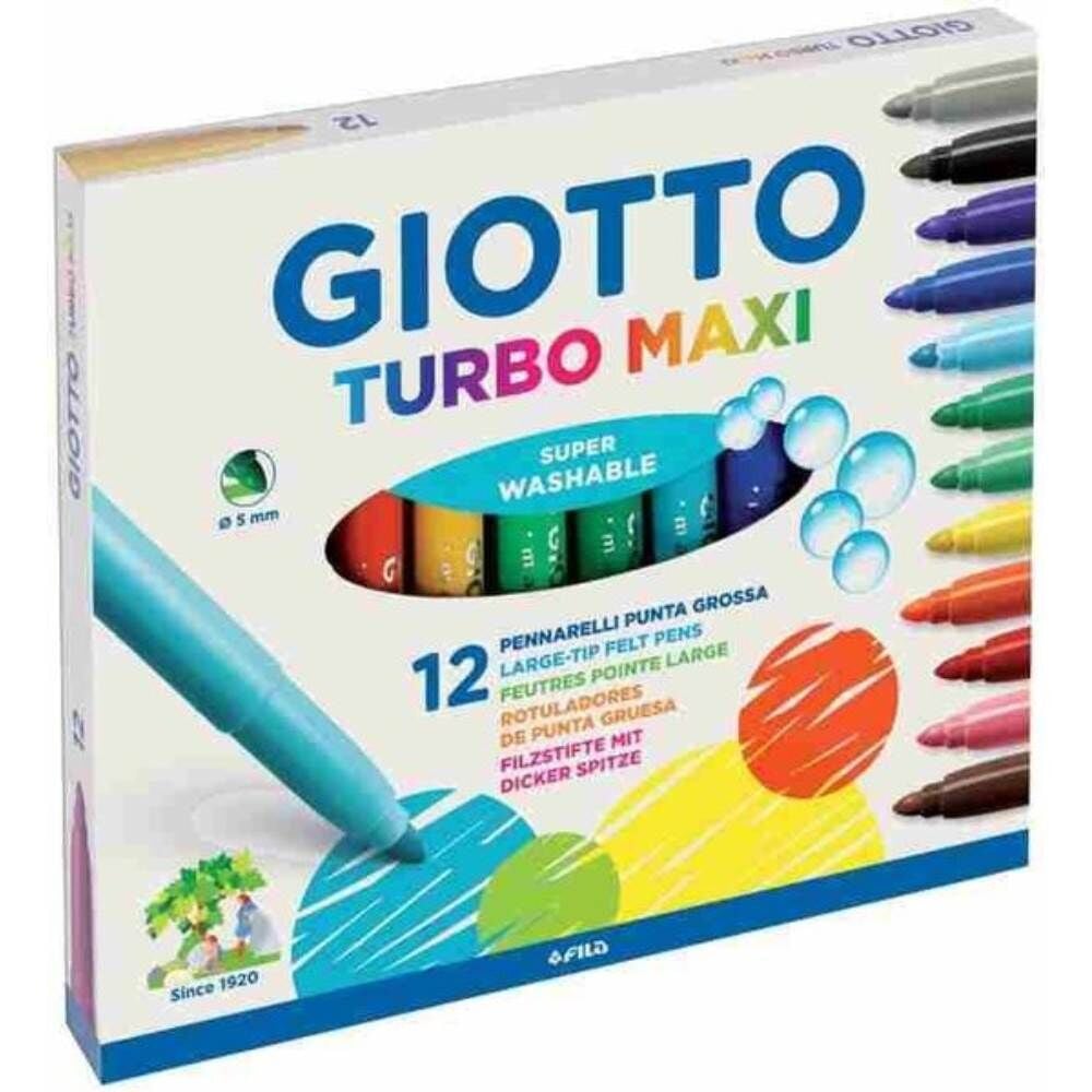 Giotto Turbo Maxi Keçeli Kalem 12 Renk 454000