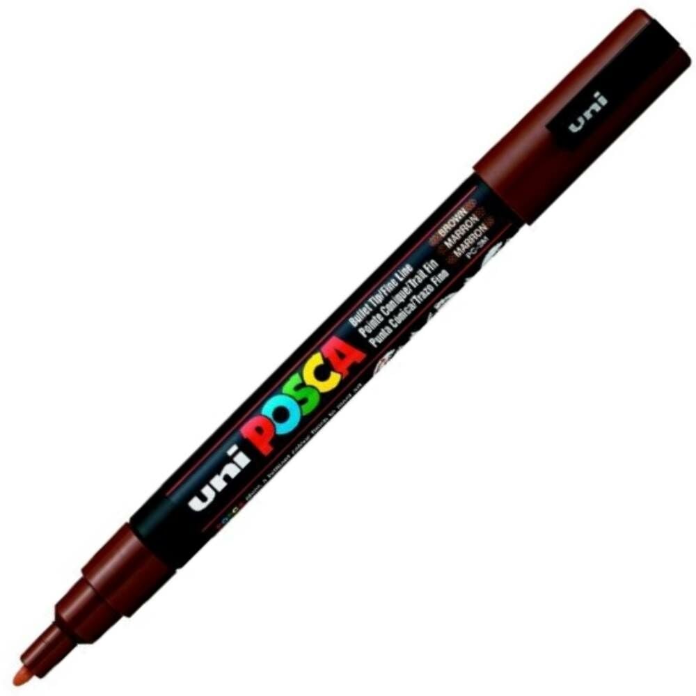 Uniball Posca Boyama Markörü PC-3M 09-1.3 mm Kahverengi