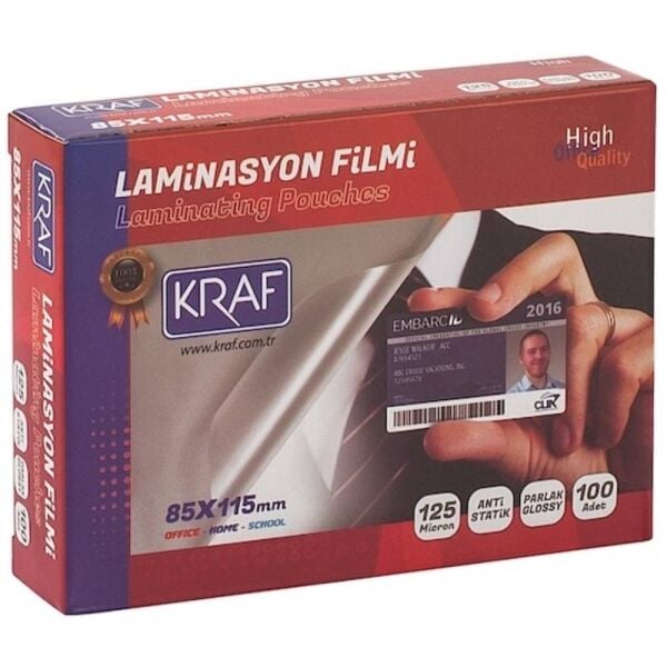 Kraf Laminasyon Filmi 85X115 Mm 125 Mic. 100 Lü 2128