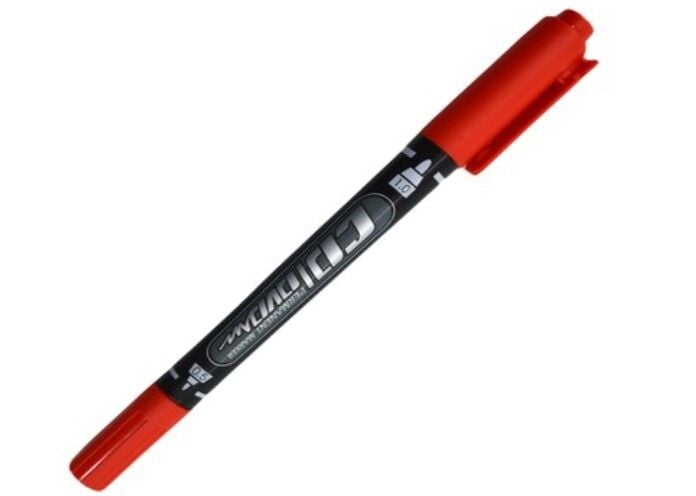 Gxin Çift Uçlu Asetat Kalemi 107A Kırmızı