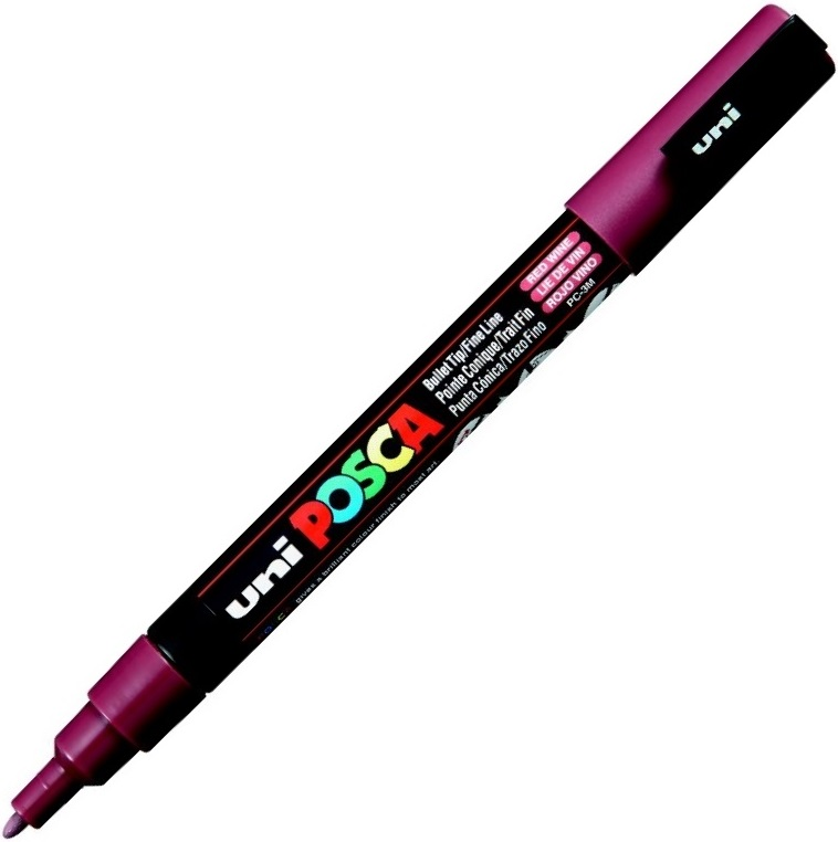 Uniball Posca Boyama Markörü PC-3M 09-1.3 mm Kırmızı