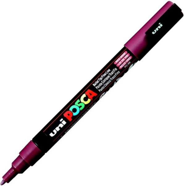 Uniball Posca Boyama Markörü PC-3M 09-1.3 mm Kırmızı