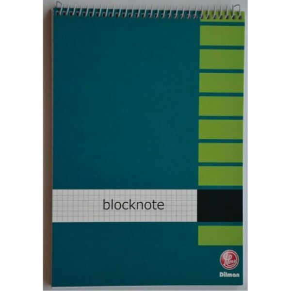 Dilman Bloknot Spiralli Karton Kapak Cep No:3 A6 40 Yp Kareli 2203