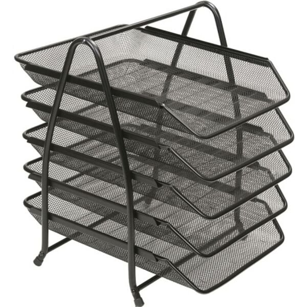 Kraf Perfore Evrak Rafı Metal 5 Katlı 420G Siyah