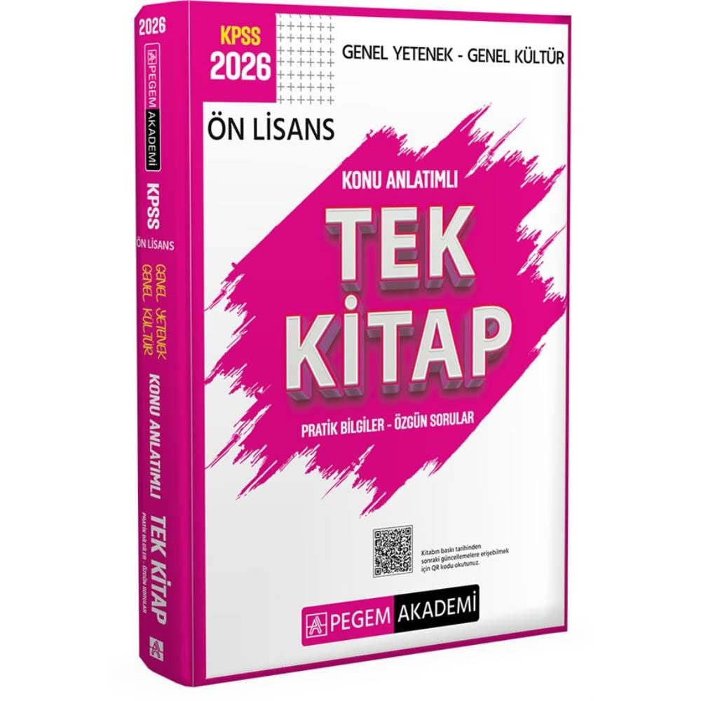 Pegem 2026 KPSS GY GK Lise Önlisans Tek Kitap Konu Anlatımlı