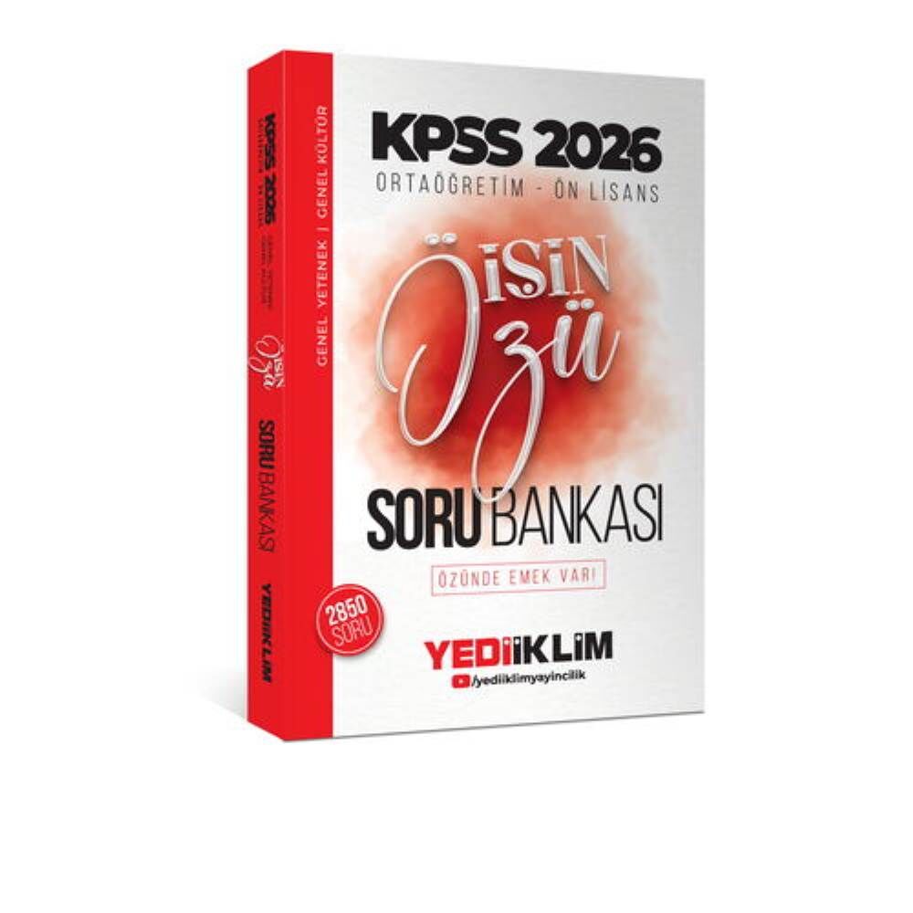 Yediiklim 2026 KPSS Ortaöğretim Önlisans İşin Özü Tek Kitap Soru Bankası