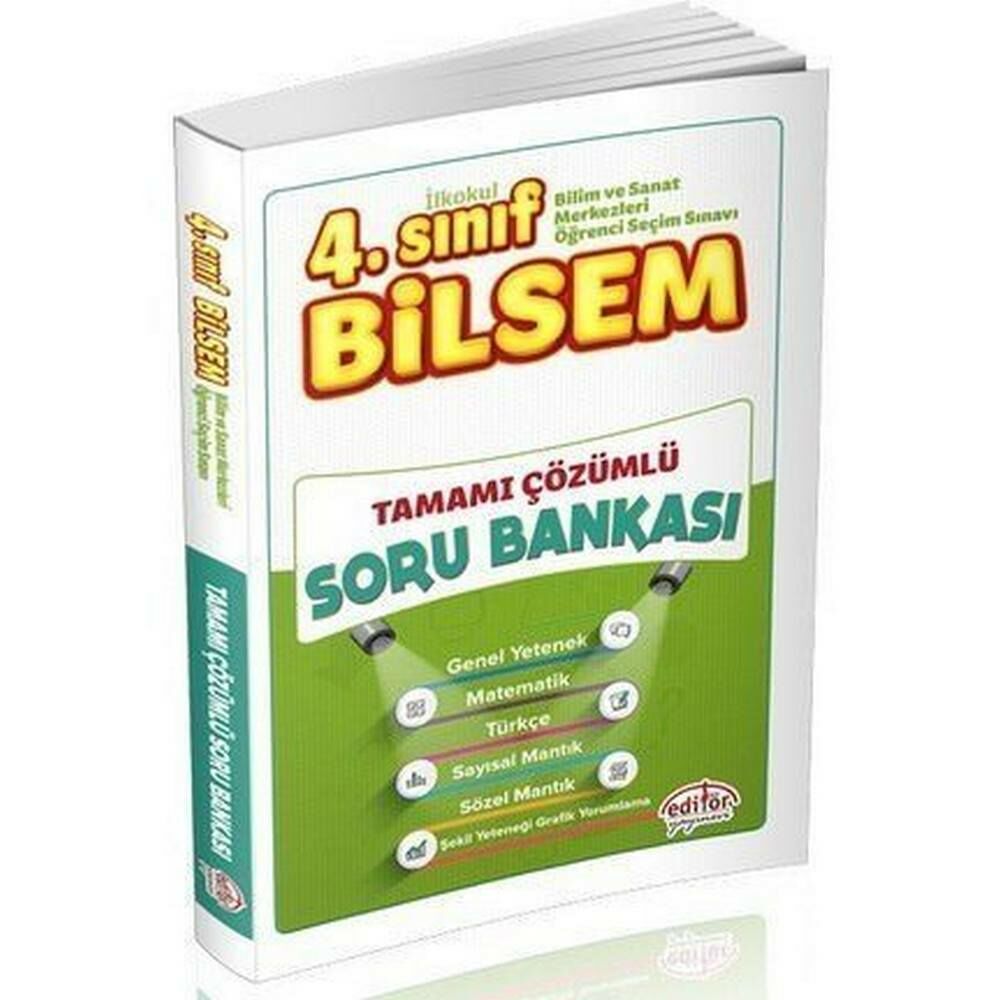 Editör 4.Sınıf Bilsem Soru Bankası Tamamı Çözümlü