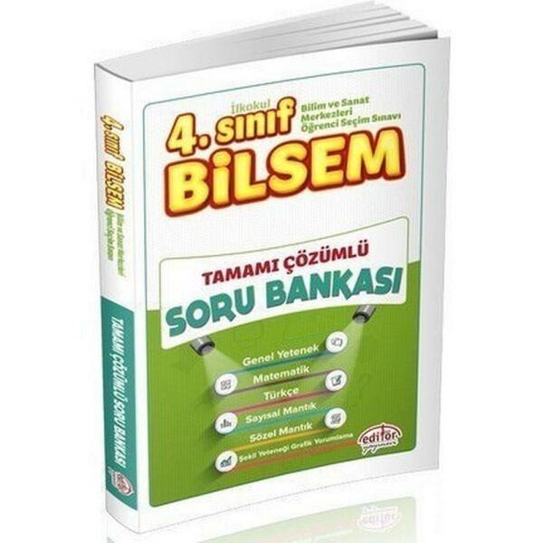 Editör 4.Sınıf Bilsem Soru Bankası Tamamı Çözümlü