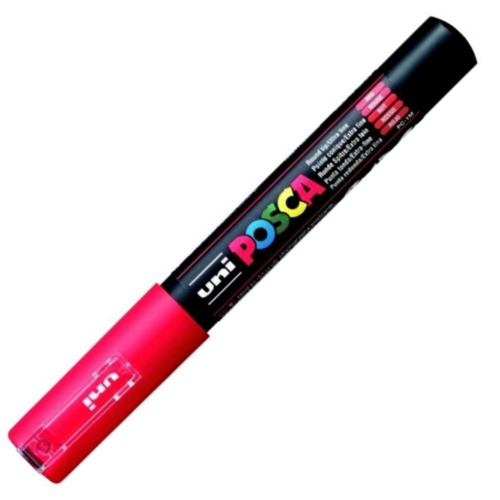 Uniball Posca Boyama Markörü PC-1M 07 mm Kırmızı