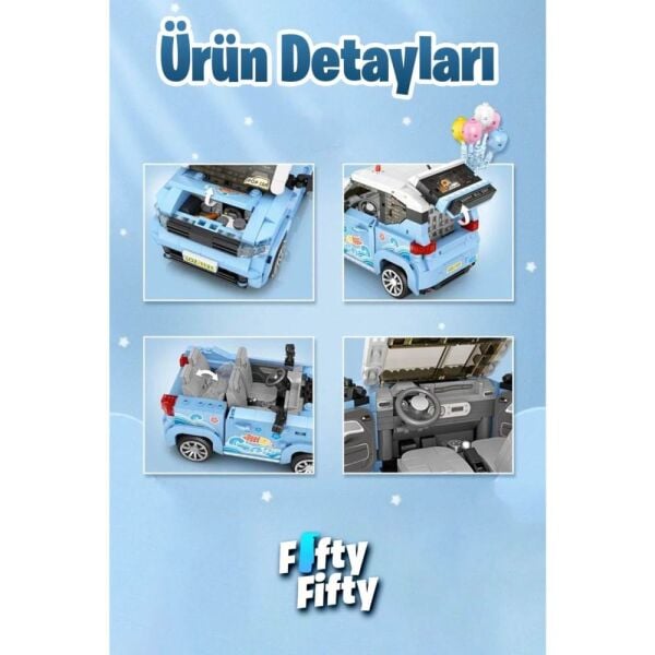 LOZ Balon Arabası Mavi 875 Parça Blok Oyuncak LZ1131