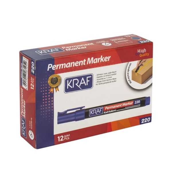 Kraf Permanent Markör Yuvarlak Uc 220 Mavi