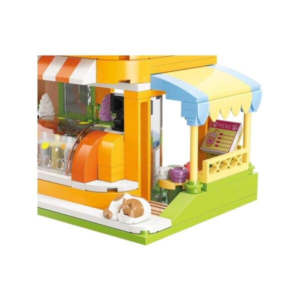 Lovely Street Meyve Suyu Dükkanı 315 Parça Oyuncak Yapım Seti K28017
