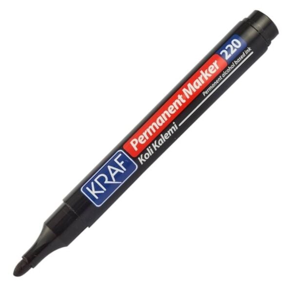 Kraf Permanent Markör Yuvarlak Uc 220 Siyah
