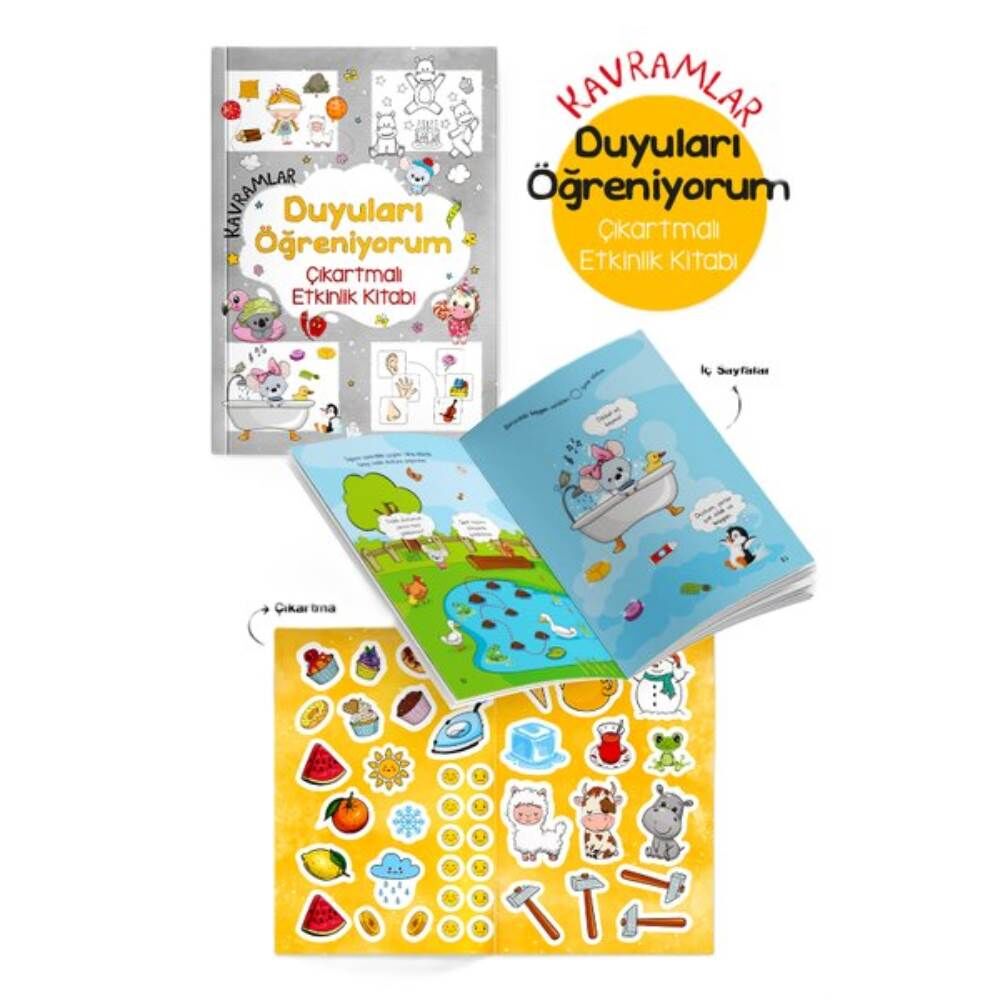 Kavaramlar Duyuları Öğreniyorum Çıkartmalı Etkinlik Kitabı