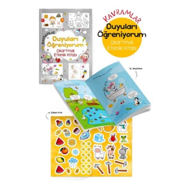 Kavaramlar Duyuları Öğreniyorum Çıkartmalı Etkinlik Kitabı