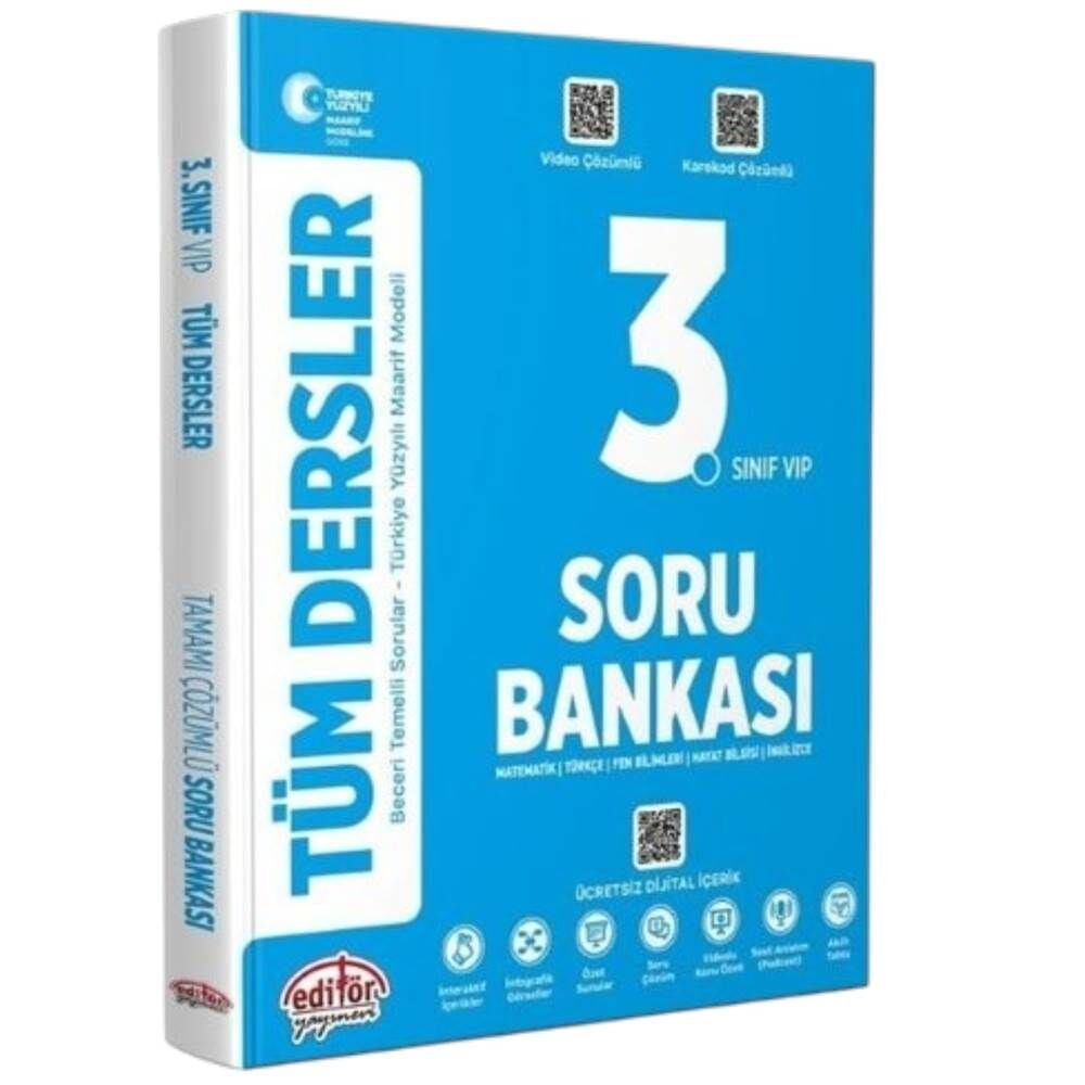 Editör 3.Sınıf Vip Tüm Dersler Soru Bankası