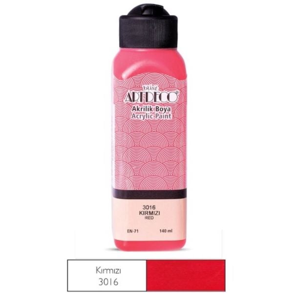 Artdeco Akrilik Boya 140 ml Kırmızı 3016