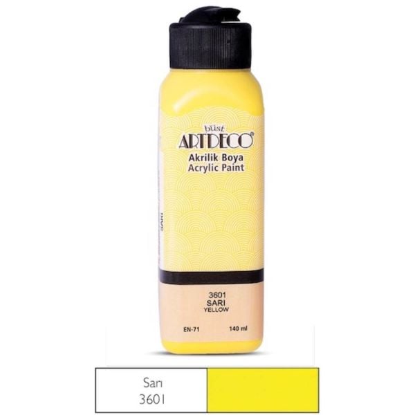 Artdeco Akrilik Boya 140 ml Sarı 3601